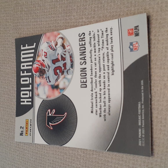 2021 Mosiac Holofame Atlanta Falcons Deion Sanders Prizm NFL - Picture 2 of 2